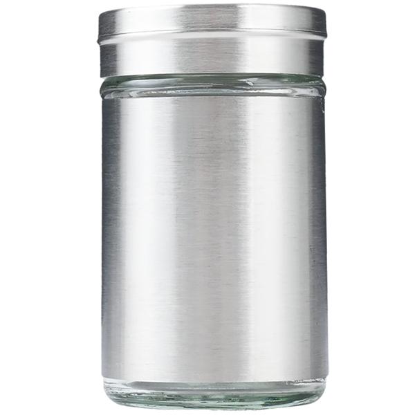 Elegante spargispezie in acciaio inox con finestra di ispezione, set da 6, barattolo da 94 ml per spezie, erbe, sale, pepe, spargitore con 3 dimensioni di fori regolabili
