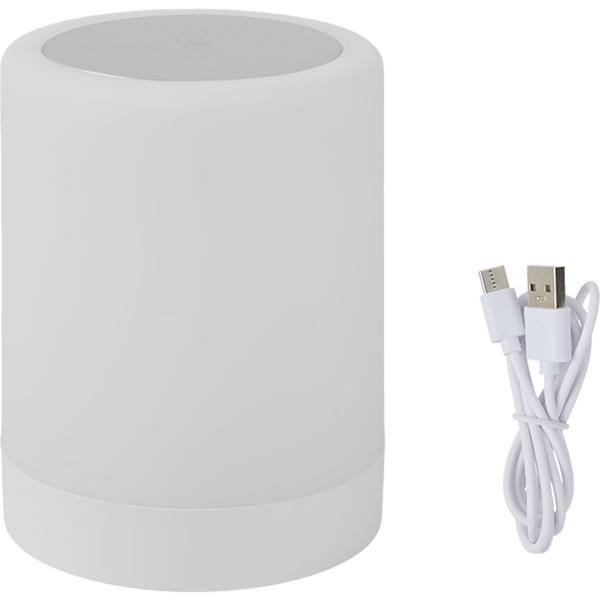 Lampada da tavolo ricaricabile con comando touch, 6 colori di luce e bianco caldo, comoda ricarica USB‑C, pratica maniglia integrata per appenderla