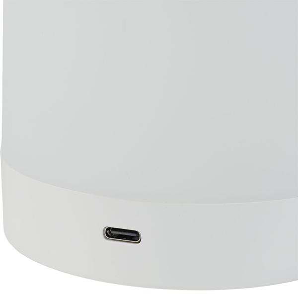 Lampada da tavolo ricaricabile con comando touch, 6 colori di luce e bianco caldo, comoda ricarica USB‑C, pratica maniglia integrata per appenderla