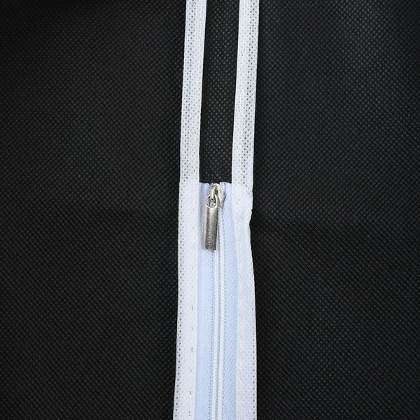 2er-Set Kleiderschutzhüllen Schwarz mit Reissverschluss und Sichtfenster Kleidersack für Anzüge Kostüme Kleider Schutzhülle mit Kleiderbügelöffnung