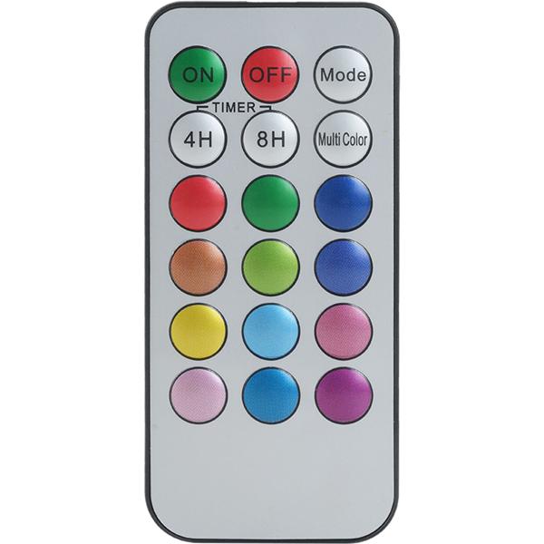 4er-Set LED Push-Lichter mit Fernbedienung: 12 Farben, Farbewechsel - Klebe-Leuchten für Schrank, Regale, Vitrine - Nachtlicht dimmbar mit Timer