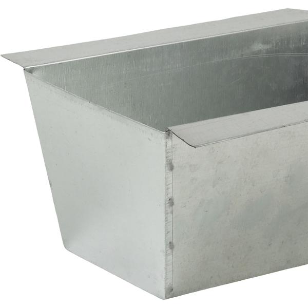 6er-Set Premium Pflanzkasten für Europaletten aus verzinktem Metall, Paletteneinsatz mit 3 Ablauflöchern, Blumenkasten für Palettenmöbel, Silber