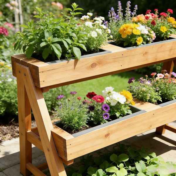 6er-Set Premium Pflanzkasten für Europaletten aus verzinktem Metall, Paletteneinsatz mit 3 Ablauflöchern, Blumenkasten für Palettenmöbel, Silber