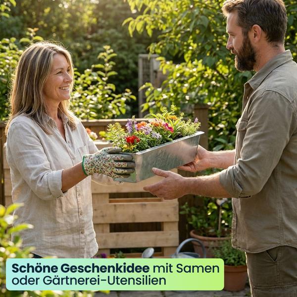 6er-Set Premium Pflanzkasten für Europaletten aus verzinktem Metall, Paletteneinsatz mit 3 Ablauflöchern, Blumenkasten für Palettenmöbel, Silber