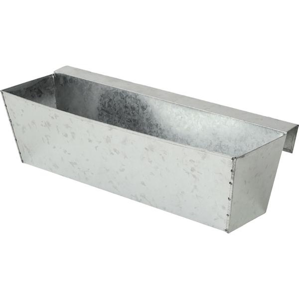 6er-Set Premium Pflanzkasten für Europaletten mit Hängeschiene aus verzinktem Metall,  Paletteneinsatz & Balkonkasten für Geländer bis 2,5 cm Breite, Silber