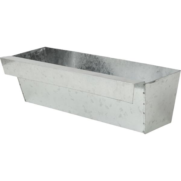 6er-Set Premium Pflanzkasten für Europaletten mit Hängeschiene aus verzinktem Metall,  Paletteneinsatz & Balkonkasten für Geländer bis 2,5 cm Breite, Silber