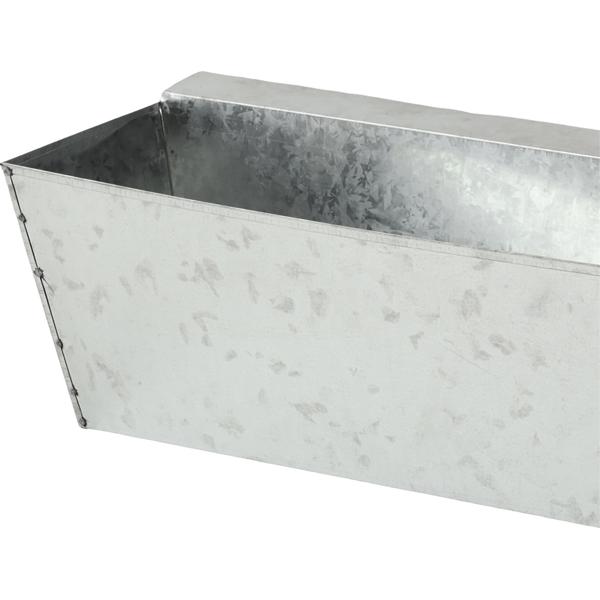 6er-Set Premium Pflanzkasten für Europaletten mit Hängeschiene aus verzinktem Metall,  Paletteneinsatz & Balkonkasten für Geländer bis 2,5 cm Breite, Silber