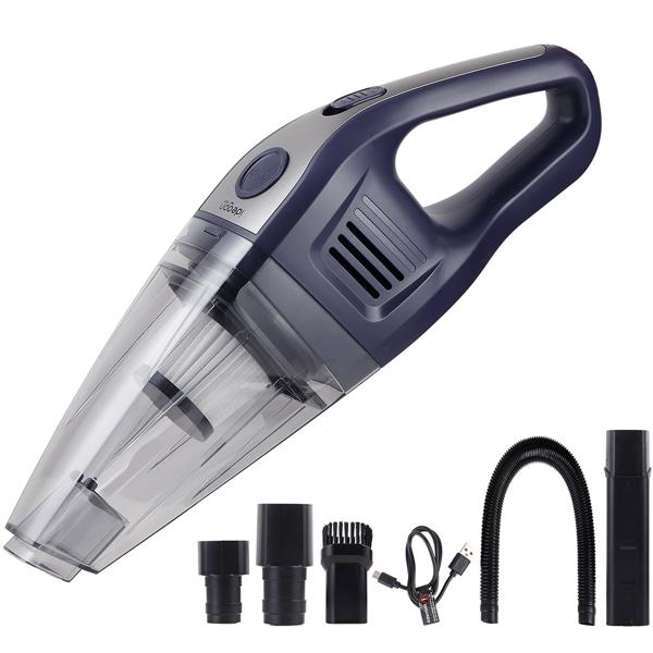 Aspirateur à main sans fil 6800 Pa mini aspirateur puissant, sans fil 2600 mAh Li-Ion 66W aspirateur de table – compact et silencieux pour voiture, bureau, maison