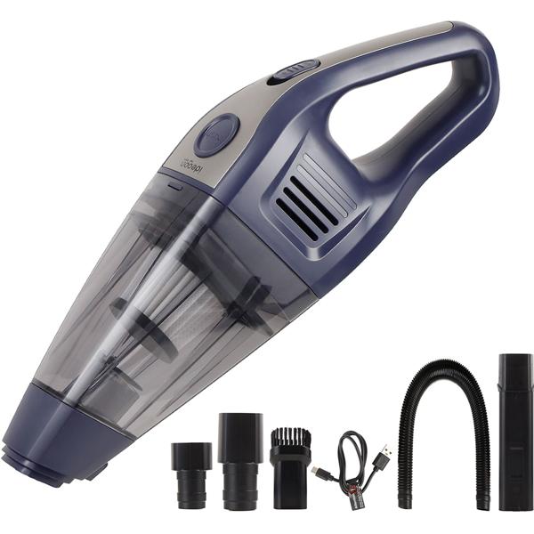 Aspirateur à main sans fil, 15 000 Pa – aspirateur de table sans sac, moteur sans balais silencieux – pour voiture, clavier et plus – accessoires inclus