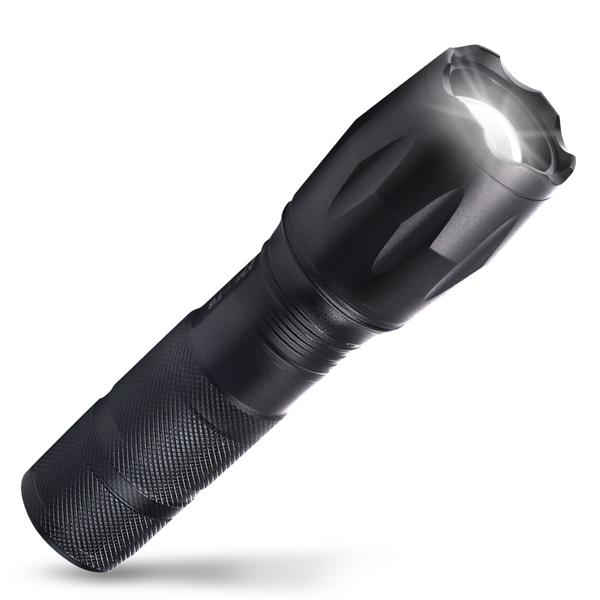 Torcia Cree LED ricaricabile da 260 lm con power bank da 1200 mAh, 10 watt, fascio di luce con zoom, modalità luce lampeggiante per le emergenze