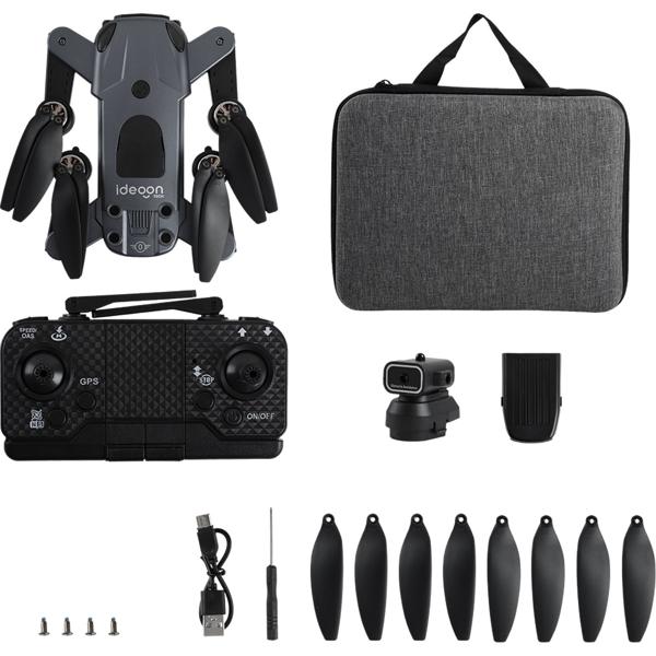 4K Drohne mit Kamera Schwenkbar C0 Zertifiziert Bürstenloser Motor Faltbar GPS Rückkehr Hinderniserkennung Follow-Me Live-Übertragung Waypoint App