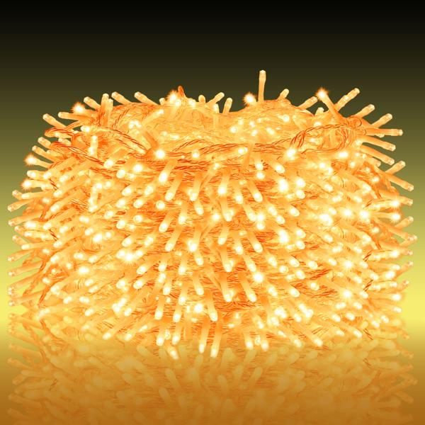 Weihnachts Clusterlichterkette 768 LED Warmweiss – IP44 Aussen & Innen, 5,6m funkelnde Büschellichterkette für gemütliche Atmosphäre