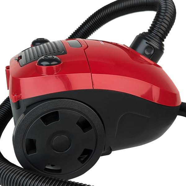 Kompakter Beutelstaubsauger 800W, 17kPa Saugkraft, inkl. wiederverwendbarem Staubbeutel, super leicht & wendig für Hartböden & Teppiche, 5m Kabel