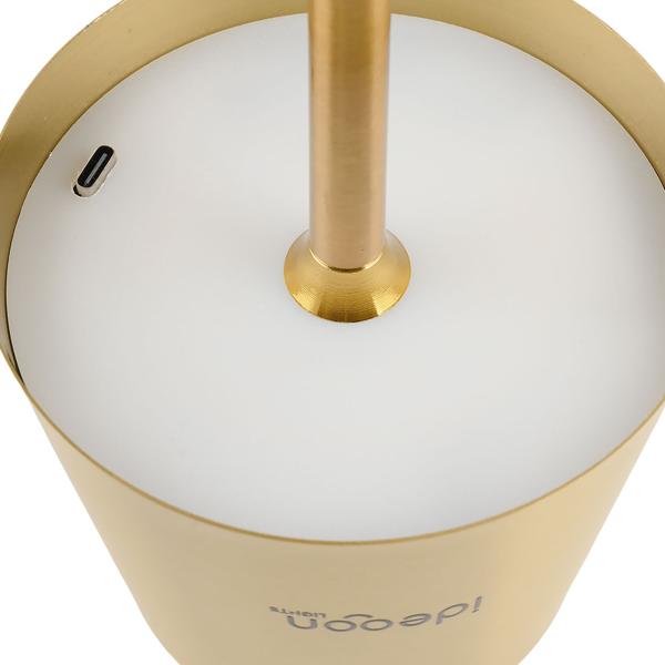 4 appliques LED sans fil avec télécommande – lampes dorées, intensité variable, chargement USB – minuterie et capteur tactile