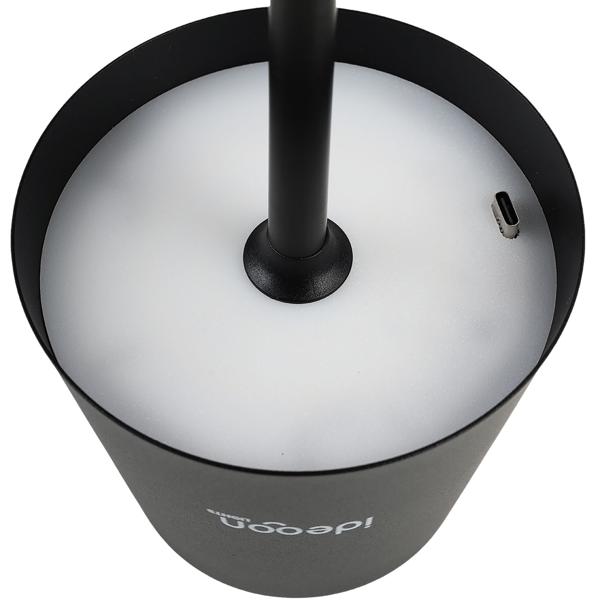 4 appliques LED sans fil avec télécommande – lampes noires, intensité variable, chargement USB – minuterie et capteur tactile