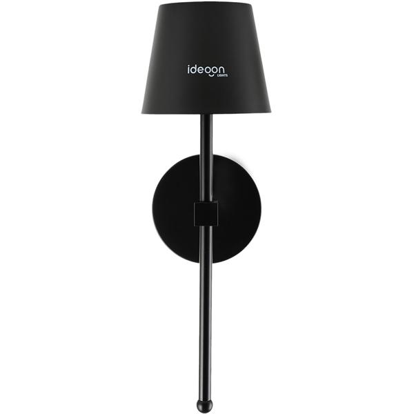 4 appliques LED sans fil avec télécommande – lampes noires, intensité variable, chargement USB – minuterie et capteur tactile