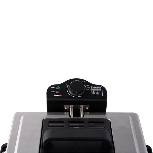 Premium Doppelkorb Fritteuse 5L Edelstahl – 2000W für schnelle, knusprige Ergebnisse - Profi Kaltzonen Fritteuse mit 3 Körben