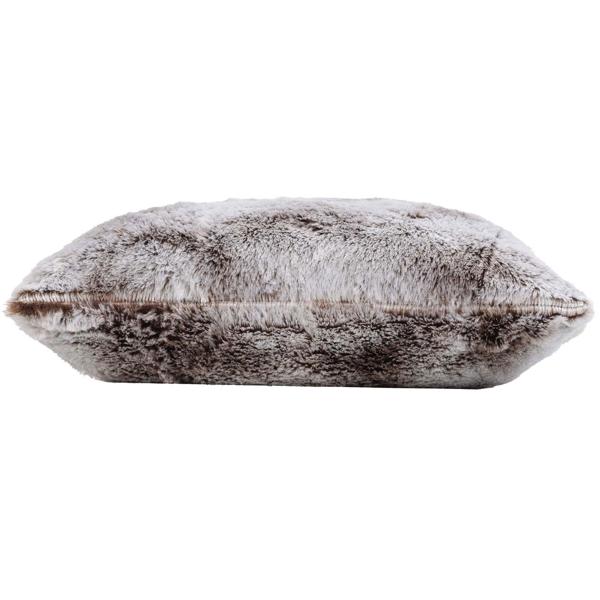 2er-Set Superweiche Kuscheldecke 125 x 150 cm & Flauschiges Dekokissen 45 x 45 cm in Felloptik, Schokobraun - Für gemütliche Stunden auf dem Sofa