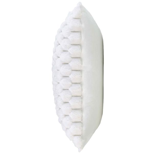 Luxuriöses Sofakissen 45x45 cm - Traumhaft weiches Kuschelkissen in Weiss, Bezug abnehmbar - Weich, warm & pflegeleicht