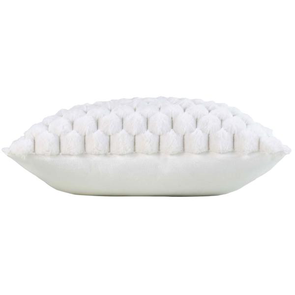 Luxuriöses Sofakissen 45x45 cm - Traumhaft weiches Kuschelkissen in Weiss, Bezug abnehmbar - Weich, warm & pflegeleicht