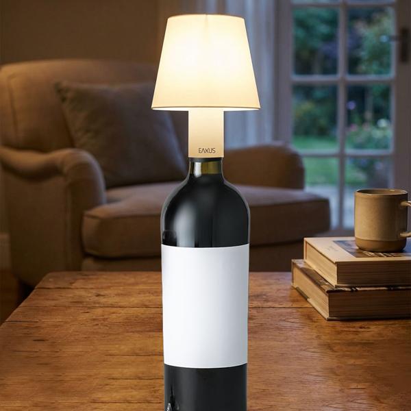 Luce per bottiglia innovativa – lampada per bottiglia ricaricabile, 3 colori di luce – lunga autonomia – perfetta per eventi all‘aperto e decorazione