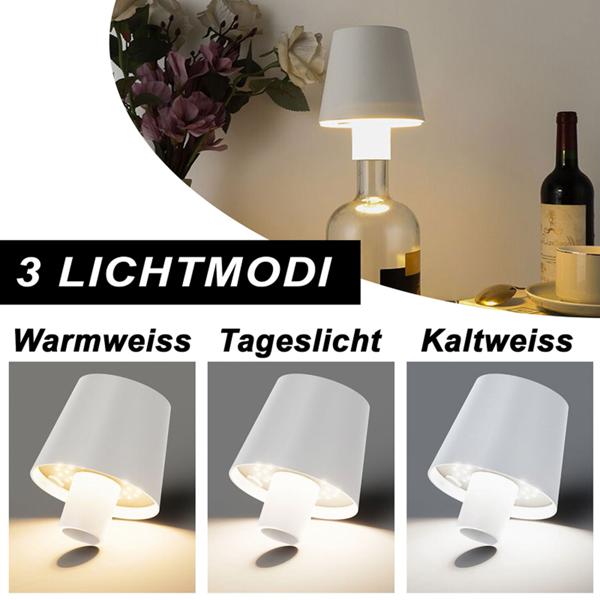 Innovatives Flaschenlicht – Wiederaufladbare Akku-Flaschenlampe, 3 Lichtfarben – Lange Laufzeit – Perfekt für Outdoor-Events & Deko