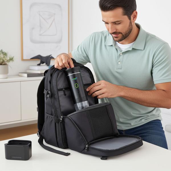 Perfekter, tragbarer Espresso überall: Espresso To Go Akku-Kaffeemaschine für Camping, Reise & Büro – Für Kapsel und Pulver – Luxuriöser Genuss