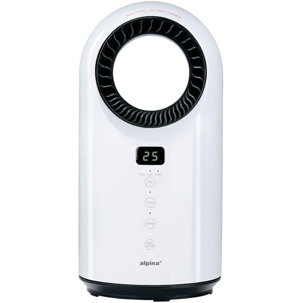Elegante termoventilatore a torre 1500W PTC con telecomando, Riscaldatore oscillante senza pale con timer 12h – Per soggiorno e camera da letto o home office