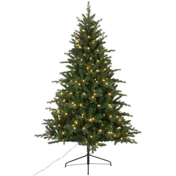 Premium LED Weihnachtsbaum, Kunstbaum 210 cm voluminös dicht beleuchtet - Christbaum mit 290 Lichtern, klappbar, festliche Deko für Innenbereich