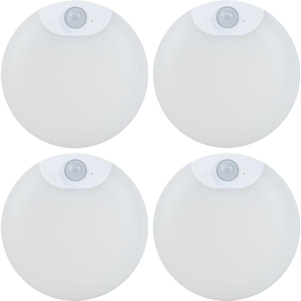 4er-Set LED Schrankleuchte mit Bewegungssensor – Wiederaufladbares Nachtlicht, Magnetisch & Kabellos – Ideal als Treppenlicht & für Kleiderschrank
