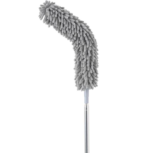 Profi 5in1 Staubwedel Set mit Teleskopstange 210cm ausziehbar, biegsamer Mikrofaser Staubwischer für Deckenventilatoren, Möbel & hohe Ecken