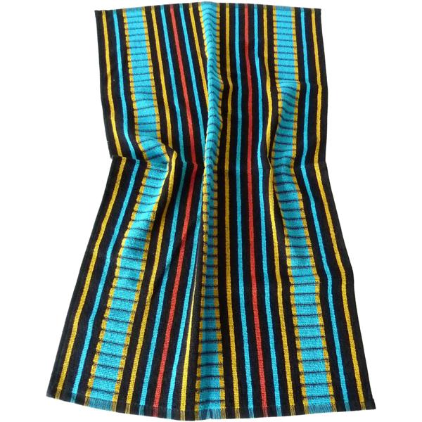 Grubentuch 100% Baumwolle: Saugstarkes Geschirrtuch & Mehrzwecktuch, türkis-schwarz - Robustes Trockentuch für Haushalt & Gastronomie