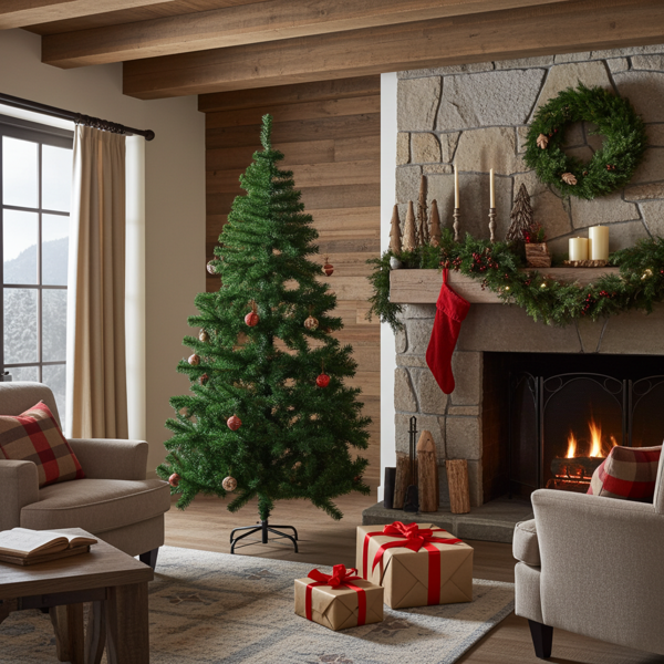 Grand sapin de Noël artificiel 180cm - Fidèle à la nature : Sapin réaliste avec 650 branches - Magnifique décoration de Noël pour votre maison