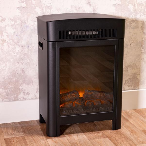 Elektrokamin 1800W - Heizgerät mit Realistischem LED Flammeneffekt: mit Thermostat & Überhitzungsschutz für gemütliche Wärme