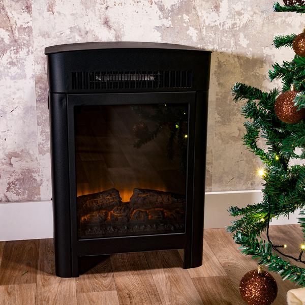 Elektrokamin 1800W - Heizgerät mit Realistischem LED Flammeneffekt: mit Thermostat & Überhitzungsschutz für gemütliche Wärme