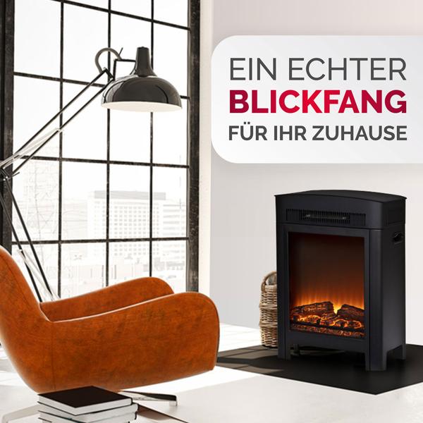 Elektrokamin 1800W - Heizgerät mit Realistischem LED Flammeneffekt: mit Thermostat & Überhitzungsschutz für gemütliche Wärme