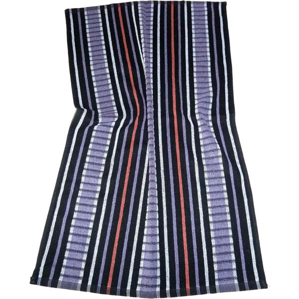 5er-Set Grubentuch 100% Baumwolle: Saugstarkes Geschirrtuch & Mehrzwecktuch, lila-schwarz - Robustes Trockentuch für Haushalt & Gastronomie