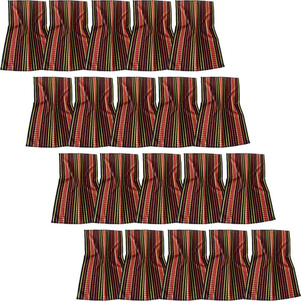 20er-Set Grubentuch 100% Baumwolle: Saugstarkes Geschirrtuch & Mehrzwecktuch, rot-schwarz - Robustes Trockentuch für Haushalt & Gastronomie