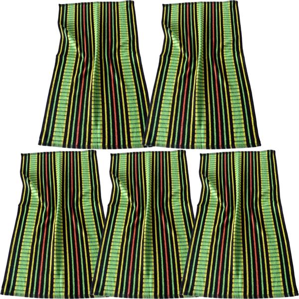 5er-Set Grubentuch 100% Baumwolle: Saugstarkes Geschirrtuch & Mehrzwecktuch, grün-schwarz - Robustes Trockentuch für Haushalt & Gastronomie