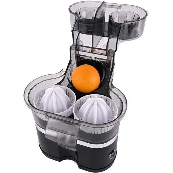 Kabelloser Akku Doppel-Entsafter 120W: Mobile USB-C Saftpresse & Zitruspresse | Effizient & Kompakt für frische Säfte & Smoothies To Go