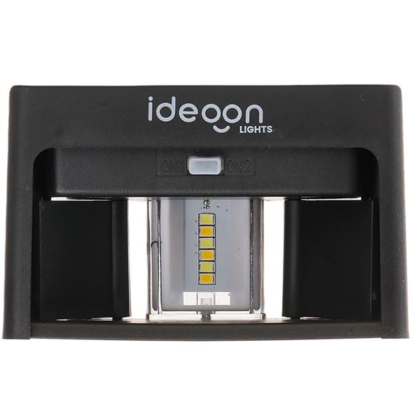 4er Set LED Solar Wandleuchte für Aussen: Warmweiss/Kaltweiss Garten-Lampe mit Akku & Sensor, IP44 Wasserfest, Deko Strahler für Zaun & Wand