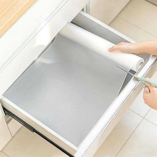 8er Set Antirutschmatte Schublade 50x150cm – Vielseitige Einlegematten für Kühlschrank, Wohnmobil & Küche – Zuschneidbar, BPA-frei, Rutschstopp