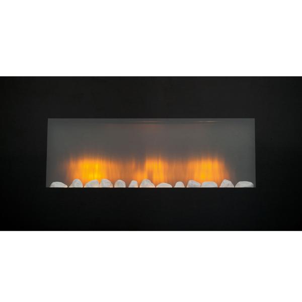 Luxuriöse Wandheizung 2000W – Eleganter elektrischer Kaminofen für Wohnzimmer & Schlafzimmer mit realistischem LED-Flammeneffekt, Thermostat & Timer