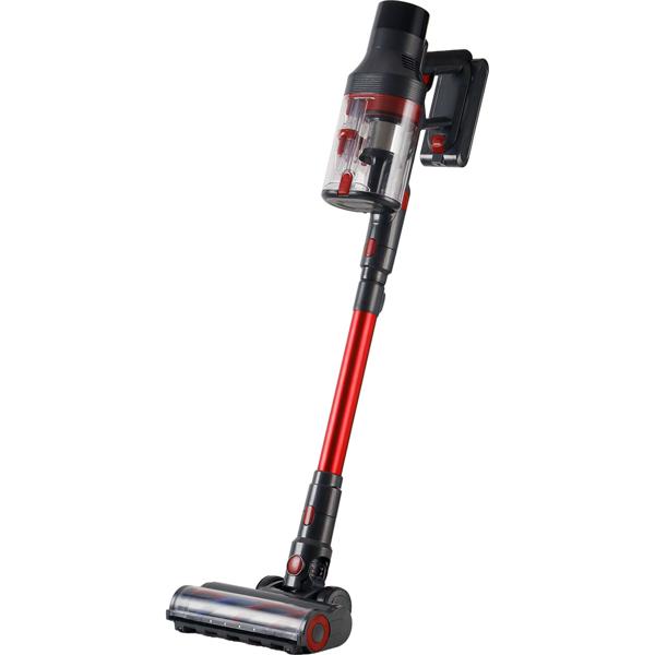 Aspirapolvere ciclonico a batteria per pavimenti 27 kPa, 430 W aspirapolvere manuale senza filo con filtro HEPA, illuminazione LED, tubo telescopico e 4 livelli di aspirazione, contenitore polvere 0,7 l