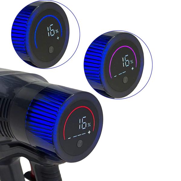 Aspirapolvere ciclonico a batteria per pavimenti 27 kPa, 430 W aspirapolvere manuale senza filo con filtro HEPA, illuminazione LED, tubo telescopico e 4 livelli di aspirazione, contenitore polvere 0,7 l