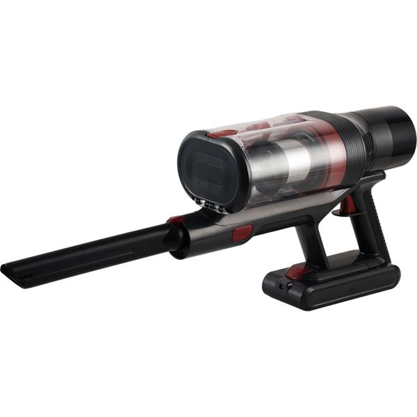 Aspirapolvere ciclonico a batteria per pavimenti 27 kPa, 430 W aspirapolvere manuale senza filo con filtro HEPA, illuminazione LED, tubo telescopico e 4 livelli di aspirazione, contenitore polvere 0,7 l