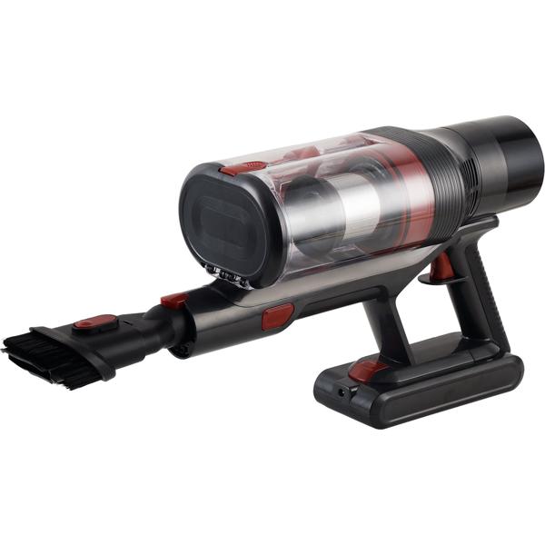 Aspirapolvere ciclonico a batteria per pavimenti 27 kPa, 430 W aspirapolvere manuale senza filo con filtro HEPA, illuminazione LED, tubo telescopico e 4 livelli di aspirazione, contenitore polvere 0,7 l