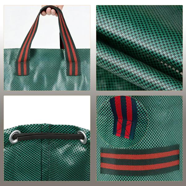 Sac à déchets verts XXL 500 litres, Ø 79 x 101 cm – sac de jardinage à double fond, pliable, idéal pour déchets végétaux, polypropylène 150 g/m²