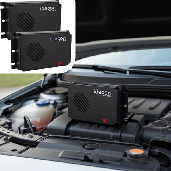 2er-Set Hocheffektive Mobile Marderabwehr mit Ultraschall, batteriebetrieben: Bewährte Tierabwehr für KFZ - Ideal für Motorraum, Haus, Garage & Schuppen