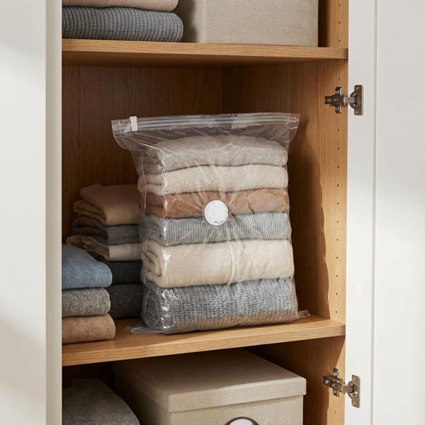 2er-Pack Premium Vakuumbeutel Set je 15 Stück in 5 Grössen für Kleidung & Bettwäsche – Wiederverwendbare Platzsparer für Reise & Schrank – Transparent